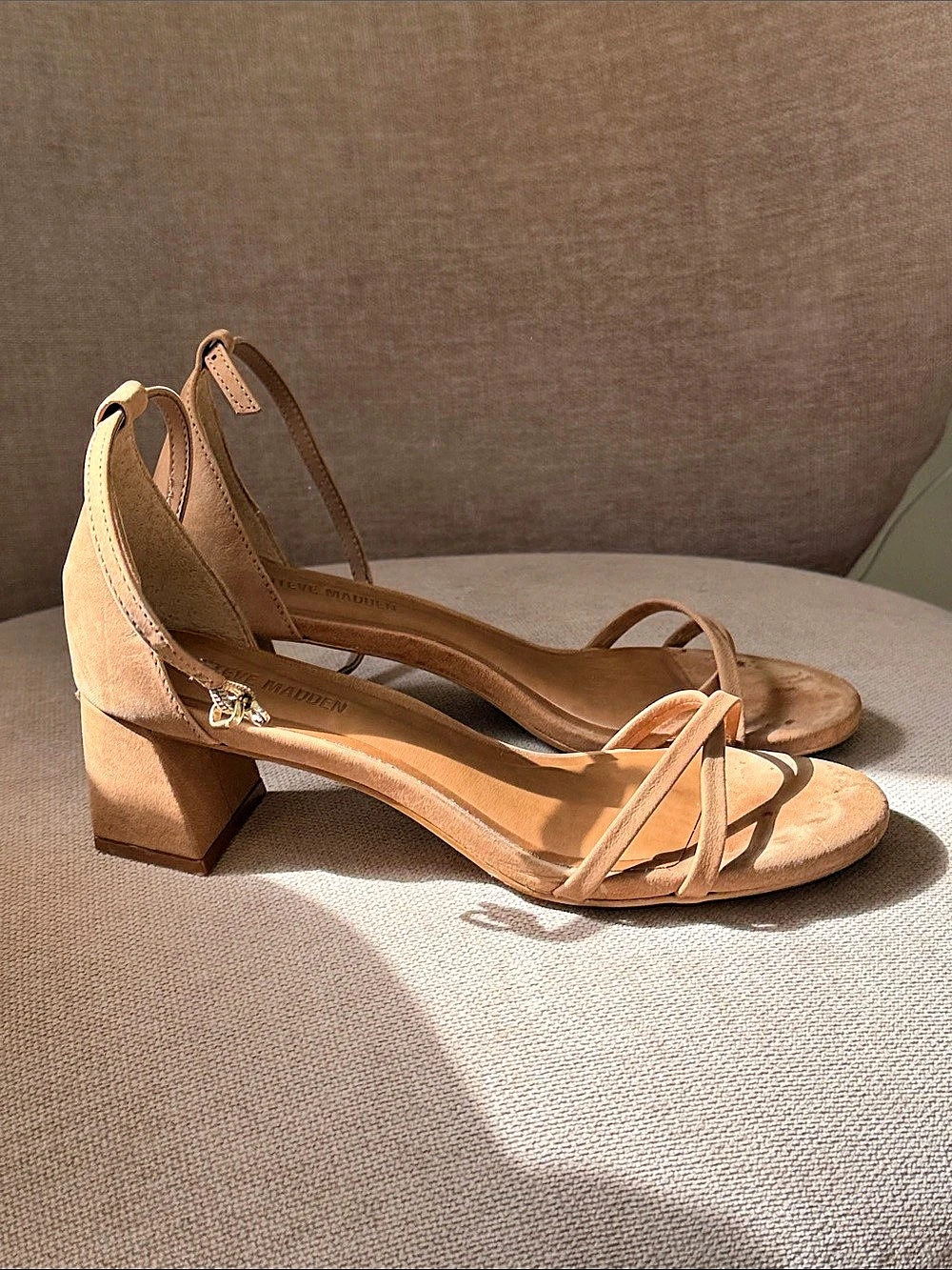 Steve Madden Leather Heeled Sandals Brown US 6.5